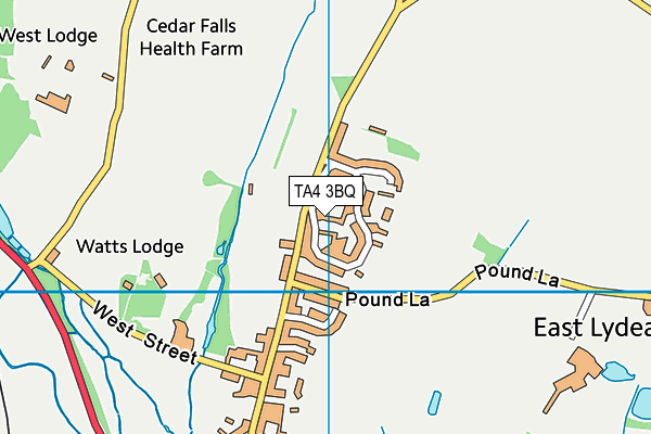 TA4 3BQ map - OS VectorMap District (Ordnance Survey)