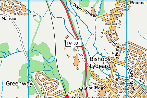 TA4 3BT map - OS VectorMap District (Ordnance Survey)