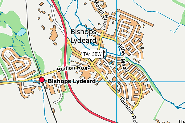 TA4 3BW map - OS VectorMap District (Ordnance Survey)