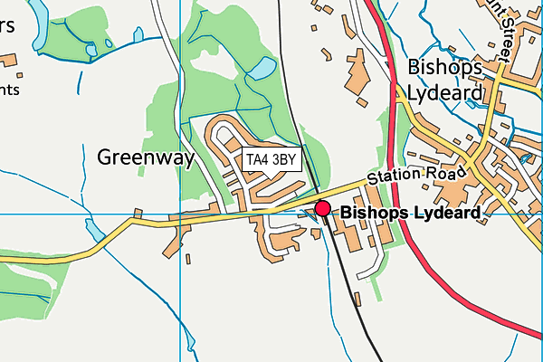 TA4 3BY map - OS VectorMap District (Ordnance Survey)