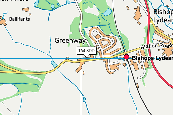 TA4 3DD map - OS VectorMap District (Ordnance Survey)