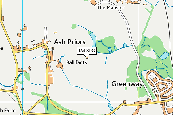 TA4 3DG map - OS VectorMap District (Ordnance Survey)