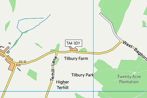 TA4 3DY map - OS VectorMap District (Ordnance Survey)