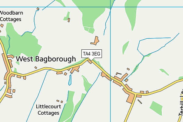 TA4 3EG map - OS VectorMap District (Ordnance Survey)