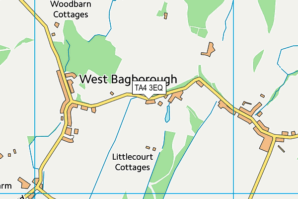 Bagborough Cricket Club map (TA4 3EQ) - OS VectorMap District (Ordnance Survey)