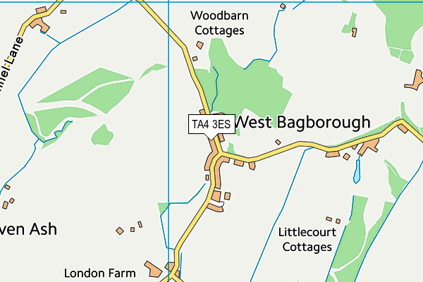 TA4 3ES map - OS VectorMap District (Ordnance Survey)