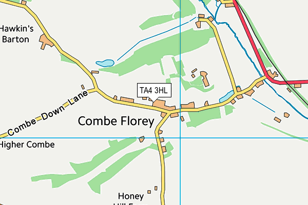 TA4 3HL map - OS VectorMap District (Ordnance Survey)