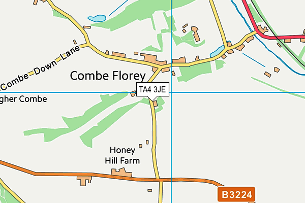 TA4 3JE map - OS VectorMap District (Ordnance Survey)