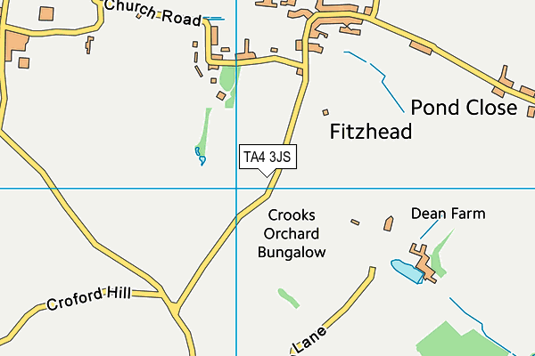 TA4 3JS map - OS VectorMap District (Ordnance Survey)