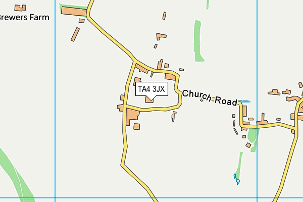 TA4 3JX map - OS VectorMap District (Ordnance Survey)