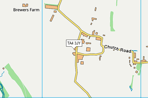 TA4 3JY map - OS VectorMap District (Ordnance Survey)