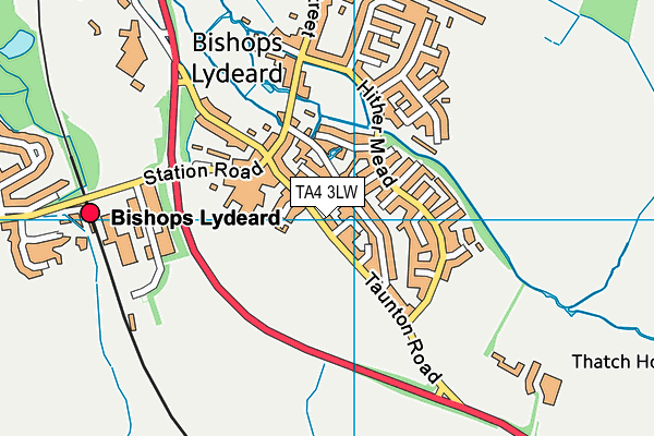 TA4 3LW map - OS VectorMap District (Ordnance Survey)