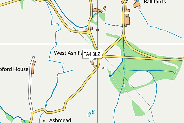 TA4 3LZ map - OS VectorMap District (Ordnance Survey)