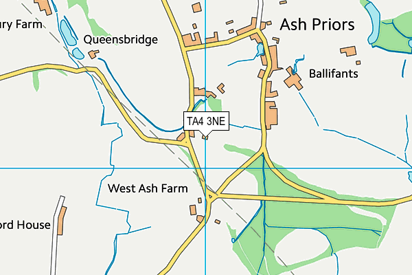 TA4 3NE map - OS VectorMap District (Ordnance Survey)