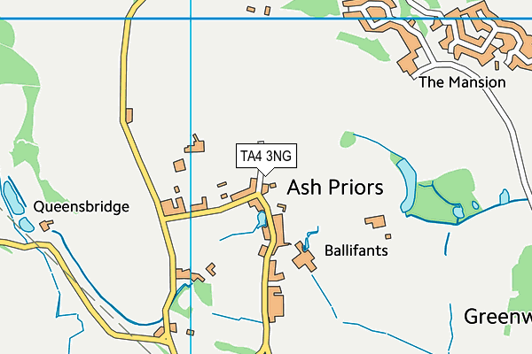 TA4 3NG map - OS VectorMap District (Ordnance Survey)