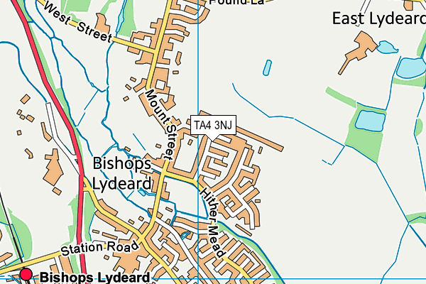 TA4 3NJ map - OS VectorMap District (Ordnance Survey)