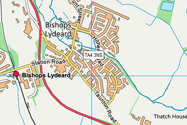 TA4 3NS map - OS VectorMap District (Ordnance Survey)