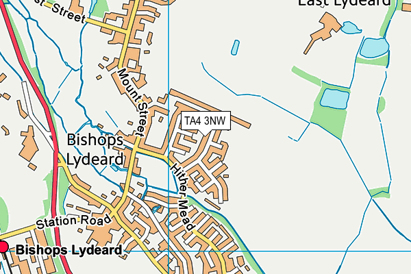 TA4 3NW map - OS VectorMap District (Ordnance Survey)