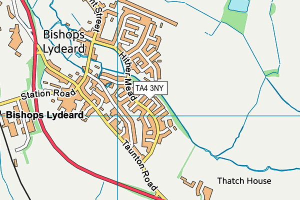 TA4 3NY map - OS VectorMap District (Ordnance Survey)