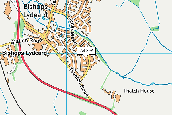 TA4 3PA map - OS VectorMap District (Ordnance Survey)