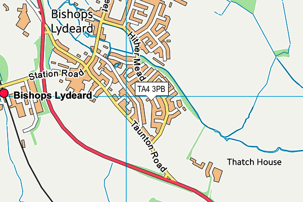 TA4 3PB map - OS VectorMap District (Ordnance Survey)