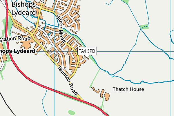 TA4 3PD map - OS VectorMap District (Ordnance Survey)