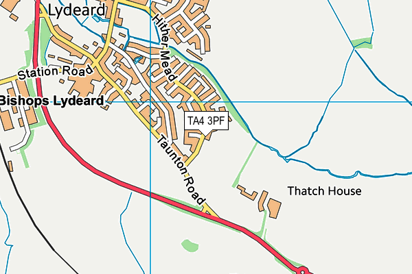 TA4 3PF map - OS VectorMap District (Ordnance Survey)