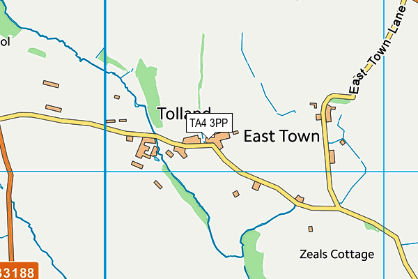 TA4 3PP map - OS VectorMap District (Ordnance Survey)