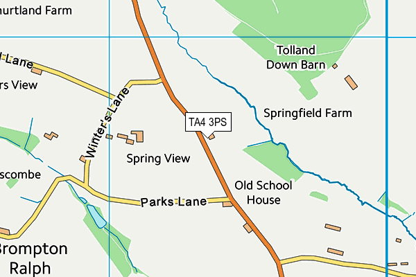 TA4 3PS map - OS VectorMap District (Ordnance Survey)