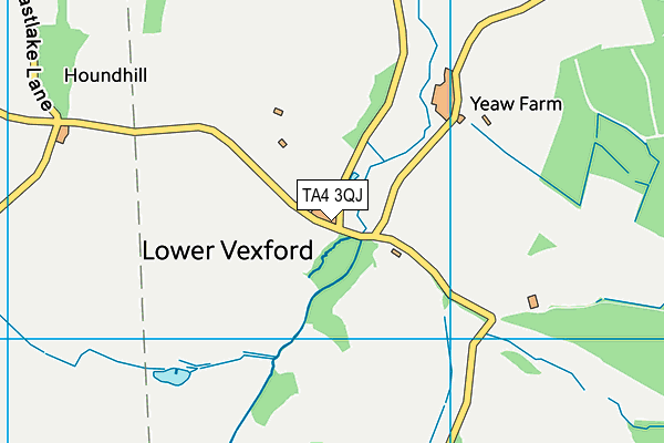 TA4 3QJ map - OS VectorMap District (Ordnance Survey)