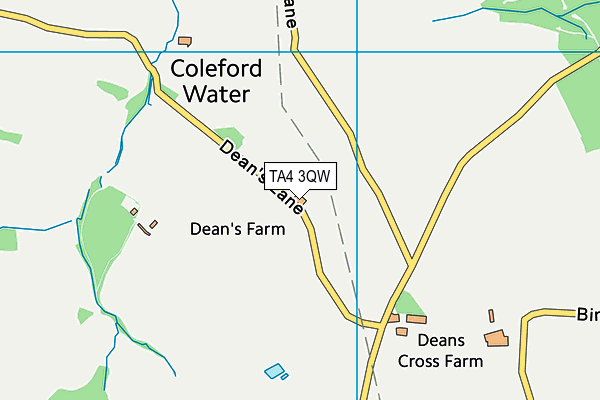 TA4 3QW map - OS VectorMap District (Ordnance Survey)