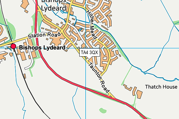 TA4 3QX map - OS VectorMap District (Ordnance Survey)