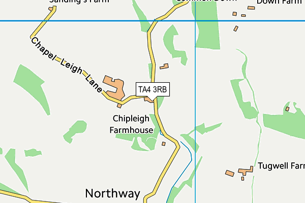 TA4 3RB map - OS VectorMap District (Ordnance Survey)