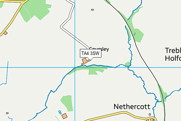 TA4 3SW map - OS VectorMap District (Ordnance Survey)