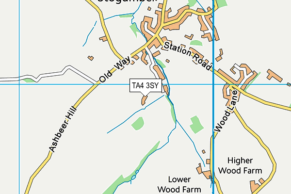 TA4 3SY map - OS VectorMap District (Ordnance Survey)