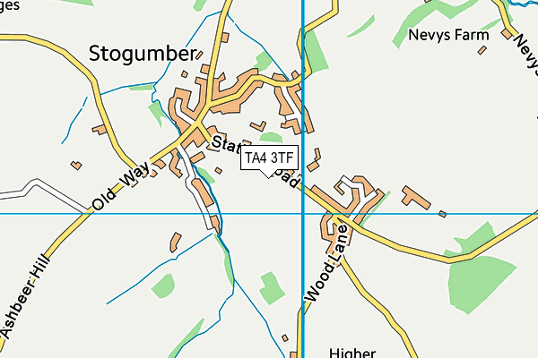 TA4 3TF map - OS VectorMap District (Ordnance Survey)