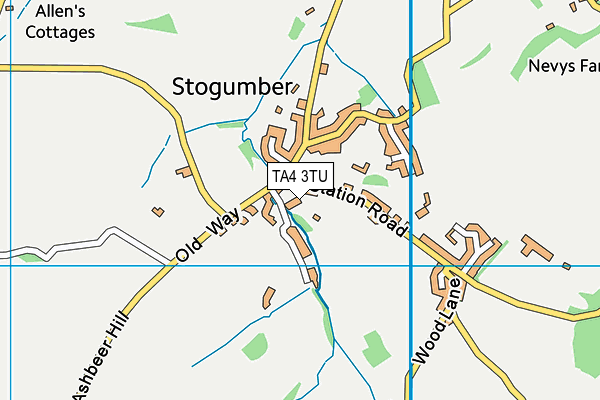 TA4 3TU map - OS VectorMap District (Ordnance Survey)