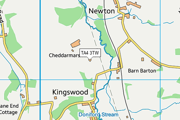 TA4 3TW map - OS VectorMap District (Ordnance Survey)