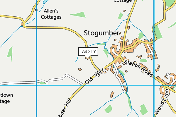 TA4 3TY map - OS VectorMap District (Ordnance Survey)