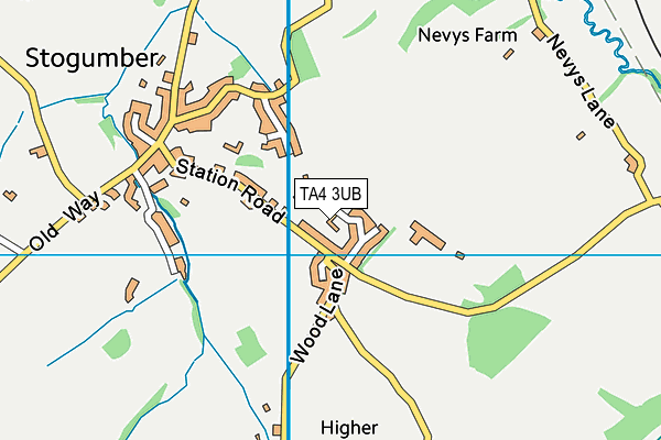 TA4 3UB map - OS VectorMap District (Ordnance Survey)