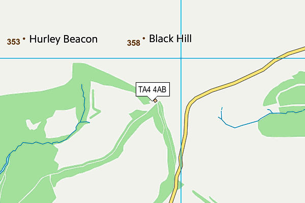 TA4 4AB map - OS VectorMap District (Ordnance Survey)