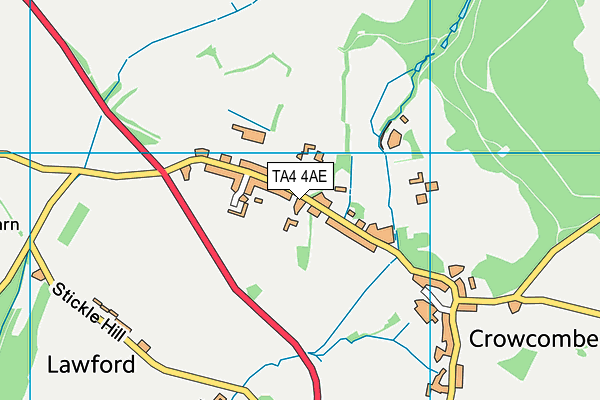 TA4 4AE map - OS VectorMap District (Ordnance Survey)