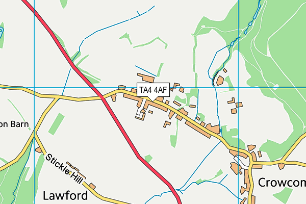 TA4 4AF map - OS VectorMap District (Ordnance Survey)