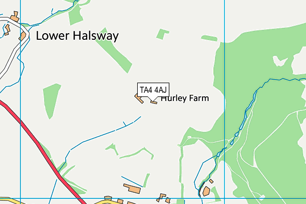 TA4 4AJ map - OS VectorMap District (Ordnance Survey)