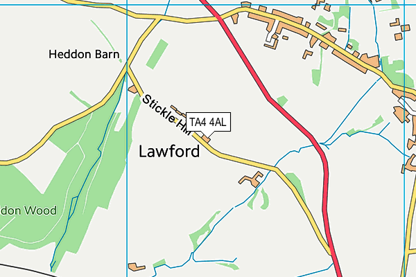 TA4 4AL map - OS VectorMap District (Ordnance Survey)