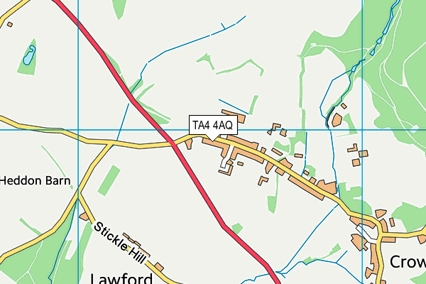 Crowcombe Cricket Club map (TA4 4AQ) - OS VectorMap District (Ordnance Survey)