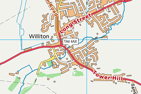 TA4 4AX map - OS VectorMap District (Ordnance Survey)