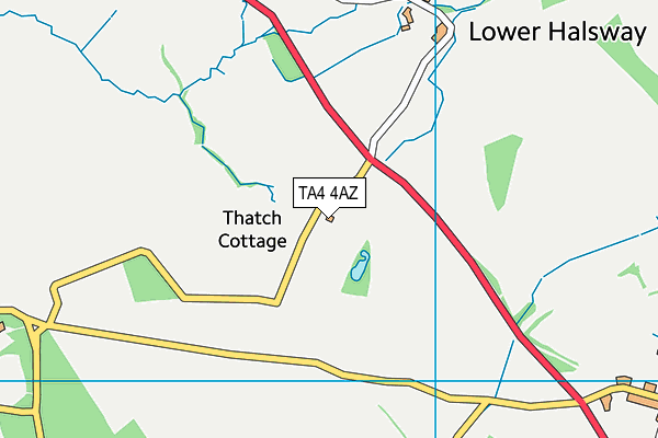 TA4 4AZ map - OS VectorMap District (Ordnance Survey)