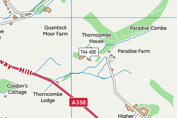 TA4 4BE map - OS VectorMap District (Ordnance Survey)