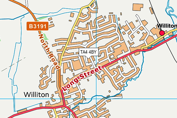 TA4 4BY map - OS VectorMap District (Ordnance Survey)